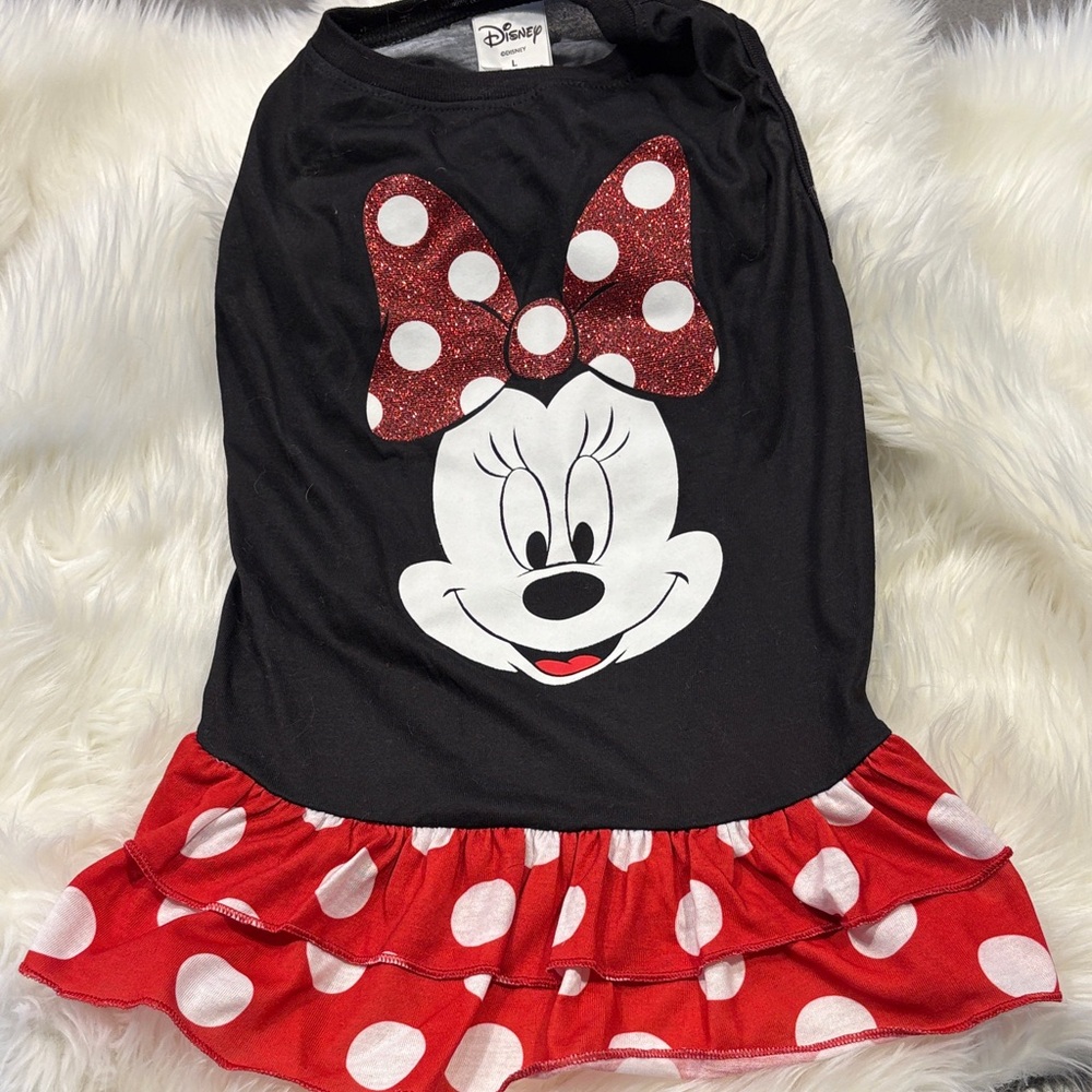 Disney Minnie Mouse Black and Red Polka Dot Dress